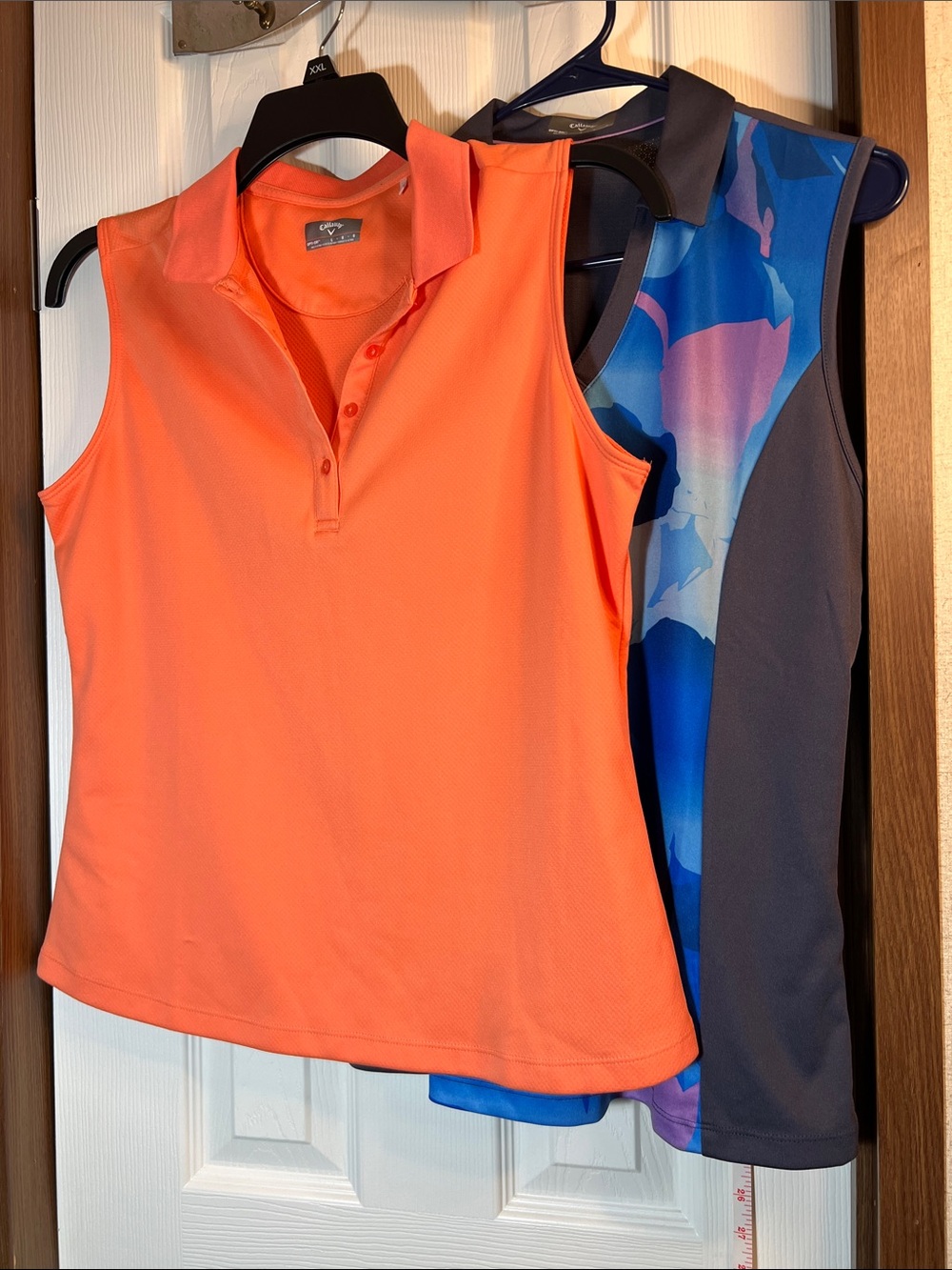 Callaway Orange Sleeveless Polo Tank Top